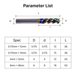 3 Flute (O-Flute) Up-Cut Spiral End Mill forAluminum