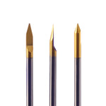 4mm shank TiAlN coated single flute engraving bits for metal CNC machining.