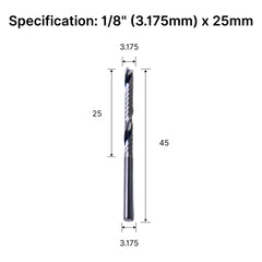 Specification: 1/8" (3.175mm) x 25mm