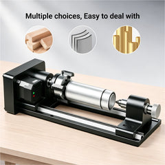 MAXMAKE 4th axis module multiple chuck choices – easy to deal with different workpiece sizes, including external clamping and internal expansion options.