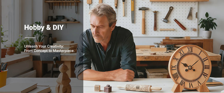 Hobbyist creating 3D wood carving projects with MAXMAKE desktop CNC.