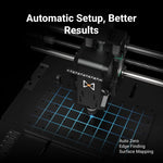Automatic setup features of the MAXMAKE HiMill D1S desktop CNC, including auto zero, edge finding, and surface mapping for better machining results.