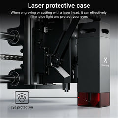 MAXMAKE laser module equipped with a built-in protective case to effectively filter blue light and ensure eye safety during use.