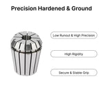 Precision hardened and ground ER11 collet featuring low runout, high rigidity, and a secure grip.