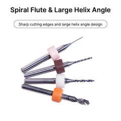 High-Efficiency Spiral Flute Design for Rapid Chip Removal, Sharp Cutting Edges PCB Micro Drills