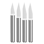 10pcs CNC V-Carve Engraving Bits for Wood, Acrylic & PCB, Solid Carbide Flat Bottom Router Bits