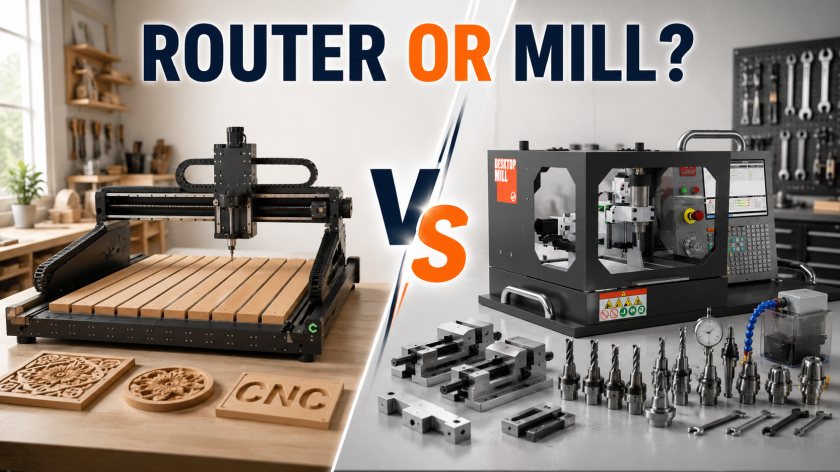 CNC Router vs CNC Mill: Which Desktop CNC Machine Should You Buy?