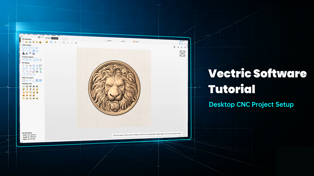 Vectric VCarve & Aspire Tutorial: HiMill D1S Setup (Free 3D Models)