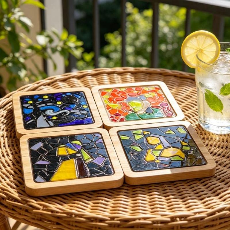[CNC Inlay] DIY Resin & Acrylic Mosaic Coasters with MAXMAKE HiMill D1S 🎨