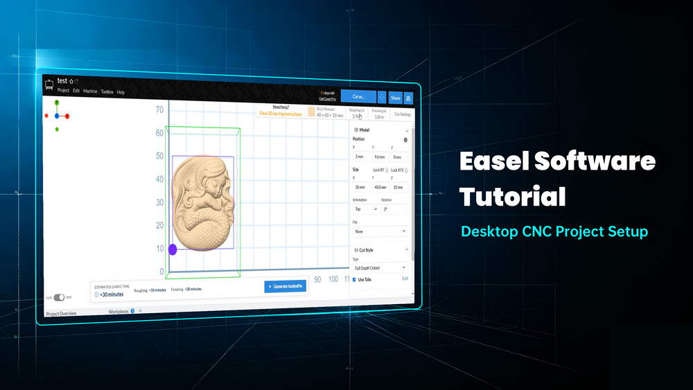 How to Use Easel CNC Software with HiMill D1S (Step-by-Step Workflow)