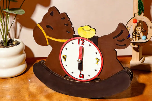 DIY Laser Cut Rocking Horse Clock Project (HiMill D1S) | MAXMAKE🐴🕰️