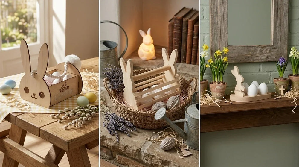 [Easter Special] 3 Cute Bunny Woodworking Projects using HiMill D1S CNC & Laser 🐰🥚