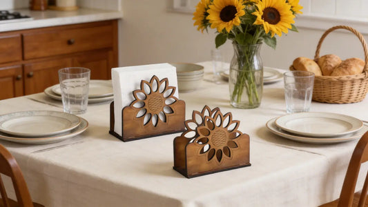 How to Make a DIY Sunflower Napkin Holder with HiMill D1S Desktop CNC (Laser Mode)