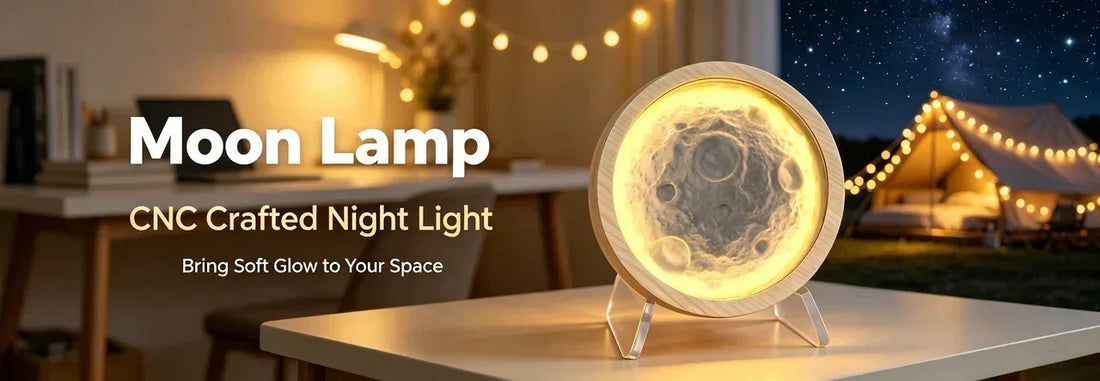DIY 3D Relief Moon Lamp with HiMill D1S CNC (+ Free Project Files)
