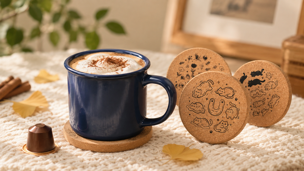 DIY Laser Engraved Cork Coasters with HiMill D1S