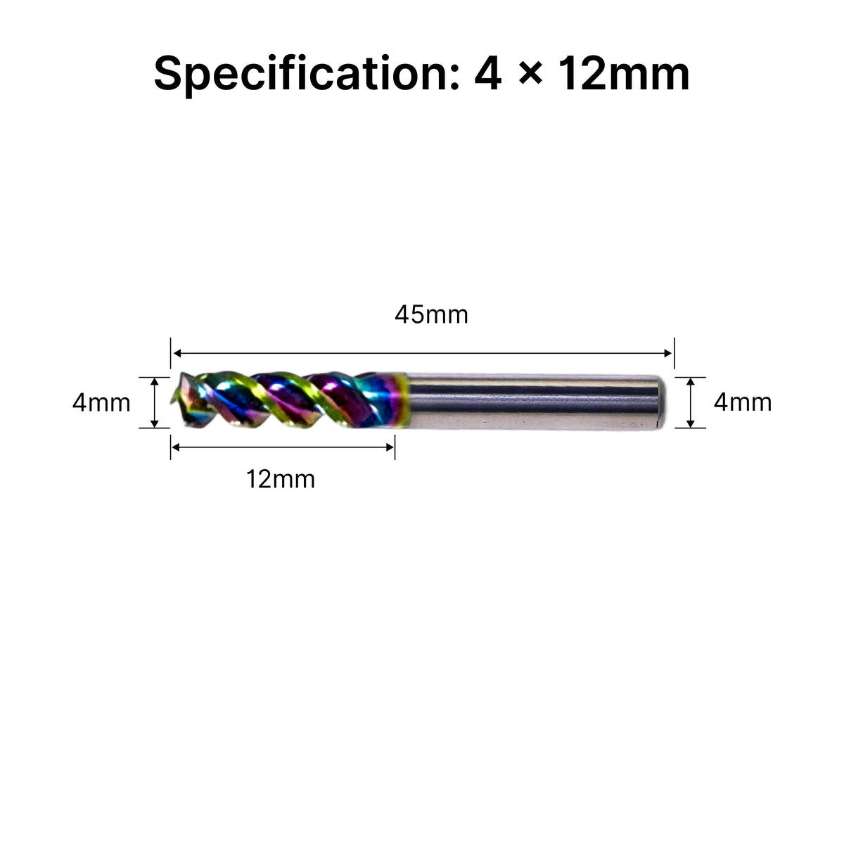 3 Flute (O-Flute) Up-Cut Spiral End Mill forAluminum