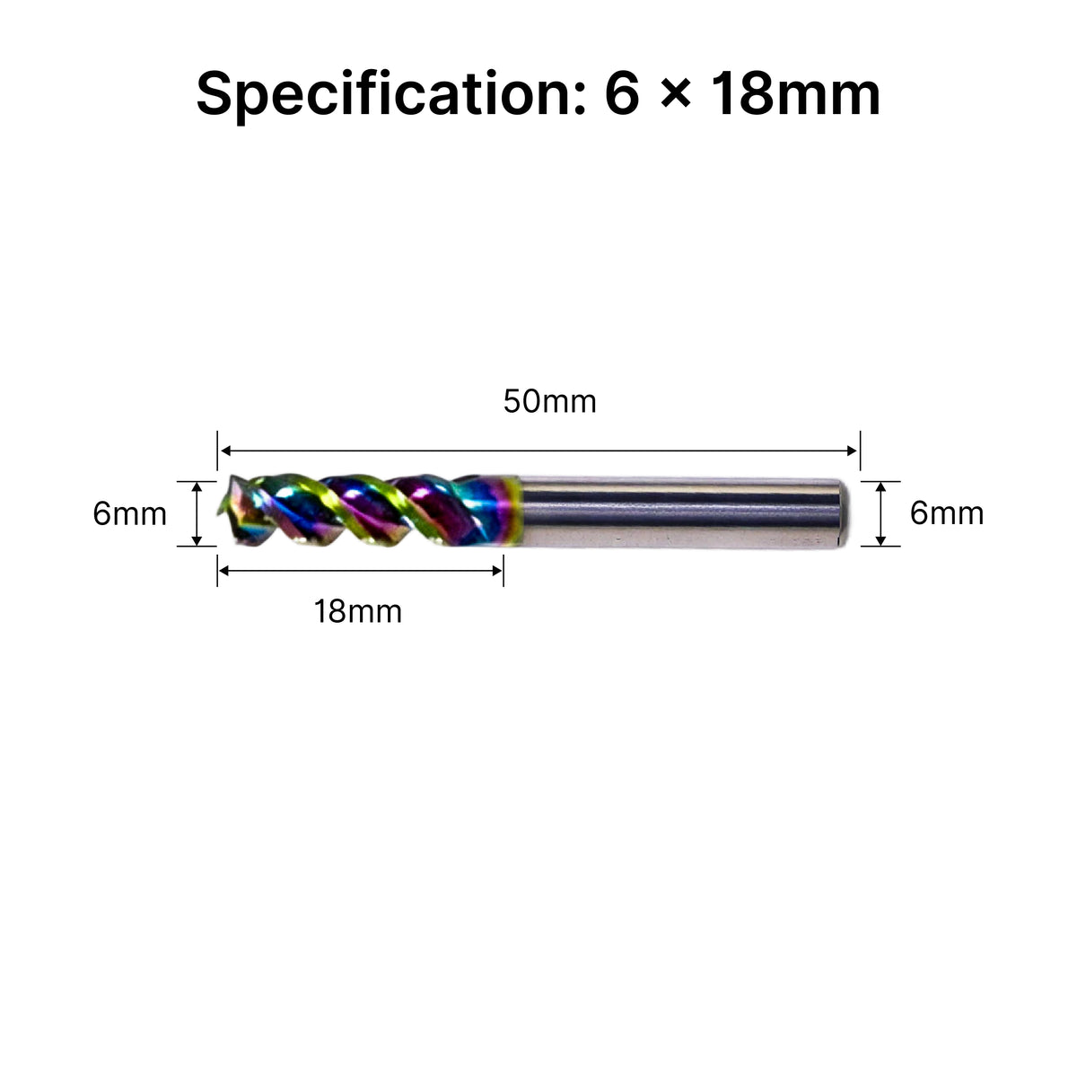 3 Flute (O-Flute) Up-Cut Spiral End Mill forAluminum