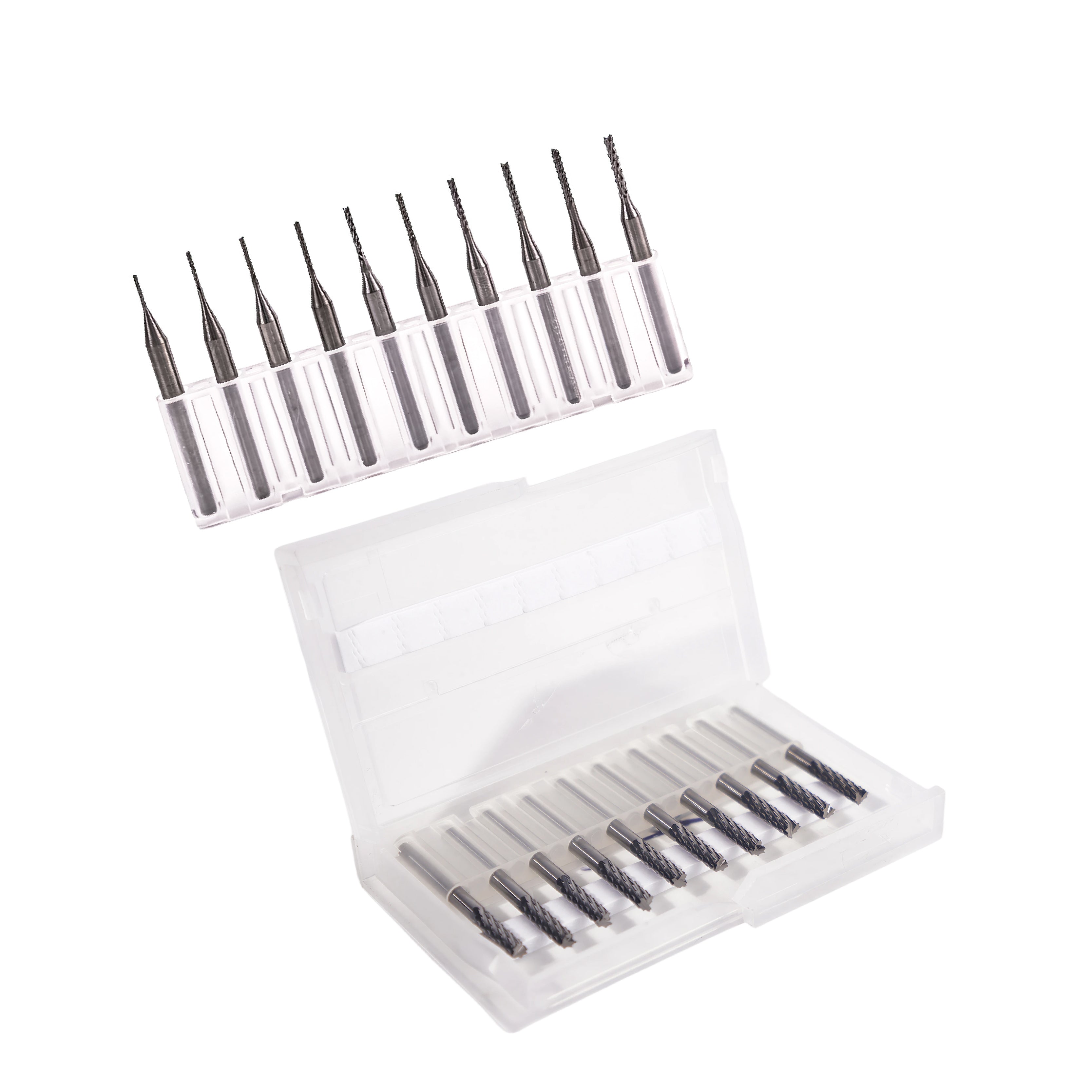 (10pcs)Solid Carbide Corn Teeth PCB Router Bit - 1/8" (3.175mm) Shank