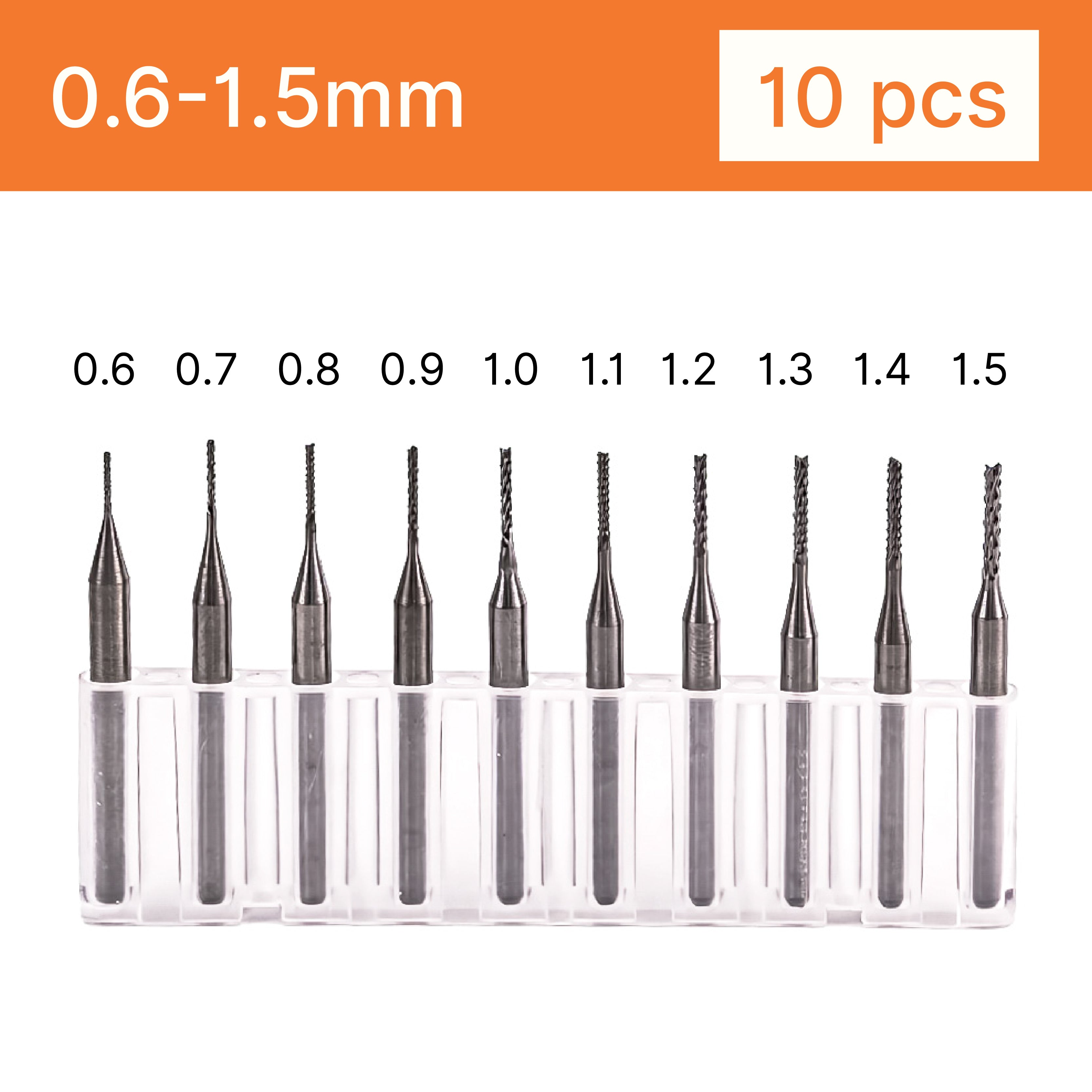 (10pcs)Solid Carbide Corn Teeth PCB Router Bit - 1/8" (3.175mm) Shank