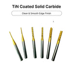 10-Pack TiN Coated Corn Teeth End Mill - 1/8" (3.175mm) Shank