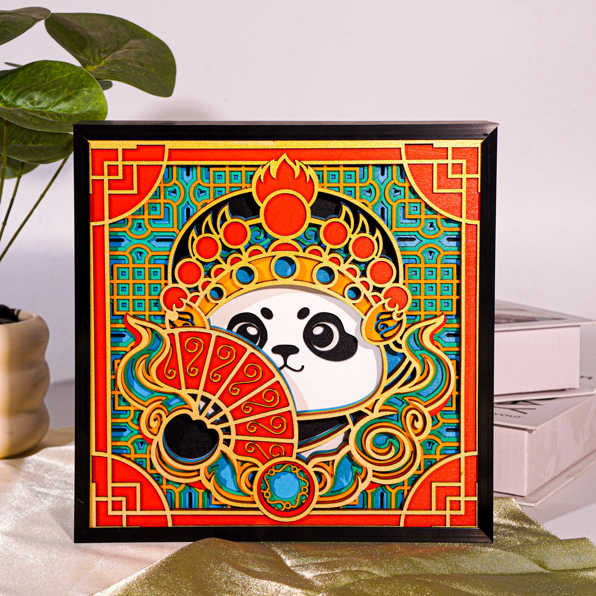 Layered Wood Tabletop Decor | Finished Wooden Display Piece