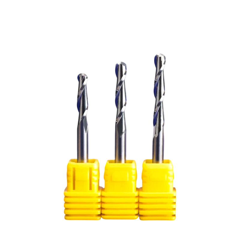 2-Flute CNC Ball Nose End Mill for Wood & Acrylic(3D Carving) - 4mm(5/32")Shank