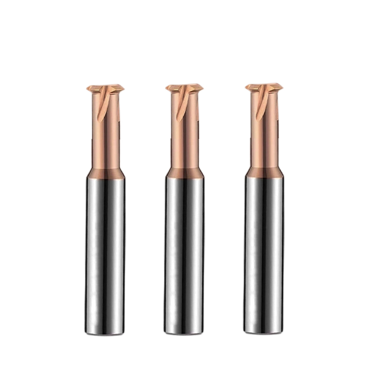 6mm shank solid carbide thread mills with advanced nano-coating for metalworking.