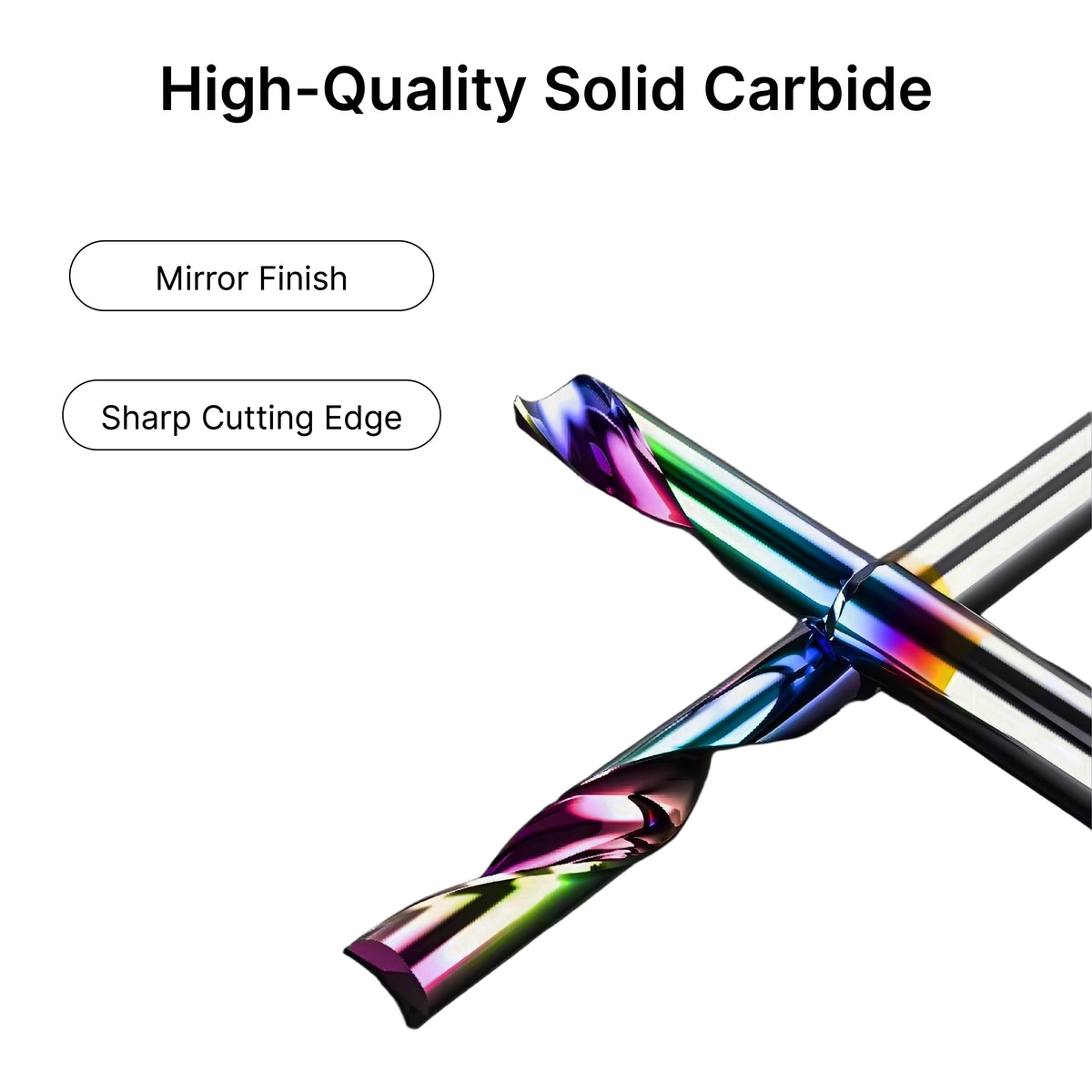 Single Flute (O-Flute) Up-Cut Spiral End Mill for Aluminum-6mm (15/64")Shank