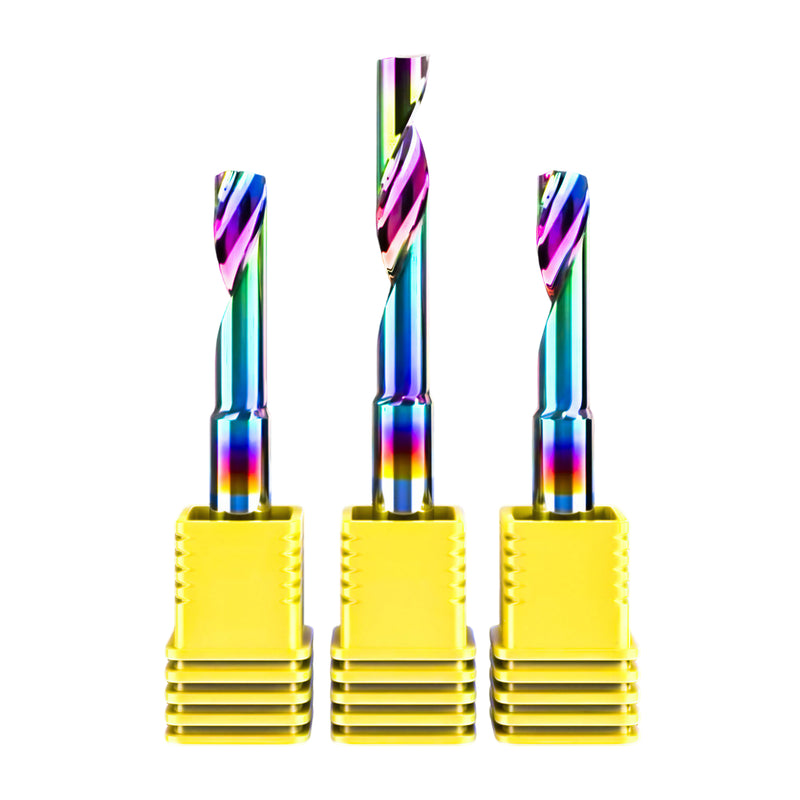Single Flute (O-Flute) Up-Cut Spiral End Mill for Aluminum-6mm (15/64")Shank