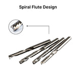 Single Flute (O-Flute) Up-Cut Spiral End Mill for Non-Metals - 4mm (5/32") Shank