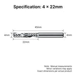 Single Flute (O-Flute) Up-Cut Spiral End Mill for Non-Metals - 4mm (5/32") Shank