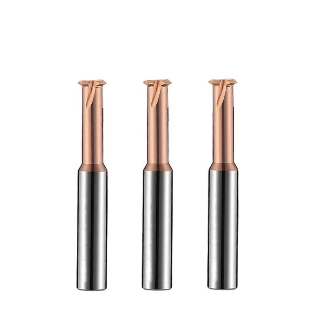 6mm shank solid carbide thread mills with advanced nano-coating for metalworking.