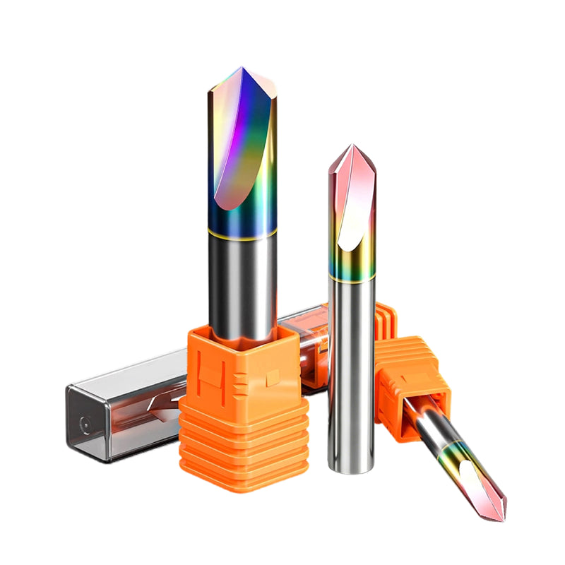 90° Coated Solid Carbide Chamfer Mill & V-Groove Router Bit