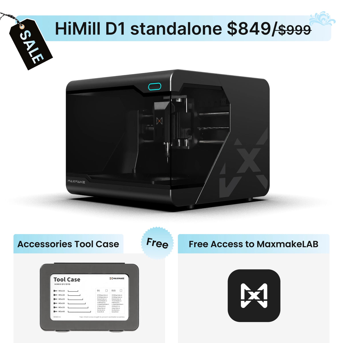 HiMill D1S - Pro Desktop CNC with Ball Screws & QTC
