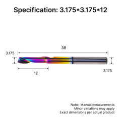 Single Flute (O-Flute) Up-Cut Spiral End Mill for Aluminum- 1/8″ Shank