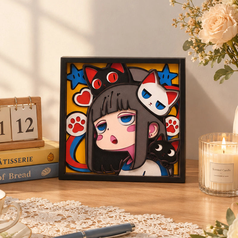 Layered Wood Art | 3D Wooden Table Decor