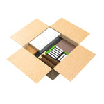 MAXMAKE CNC Starter Kit contents including aluminum, epoxy board, copper-clad laminate, and various CNC router bits for metal and non-metal carving.