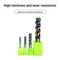 MAXMAKE CNC wear and heat-resistant 3-flute end mills in multiple sizes for professional metalwork.
