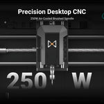 Powerful 250W air-cooled brushed spindle on the MAXMAKE HiMill D1 desktop CNC, delivering consistent cutting power for wood and non-ferrous metals.