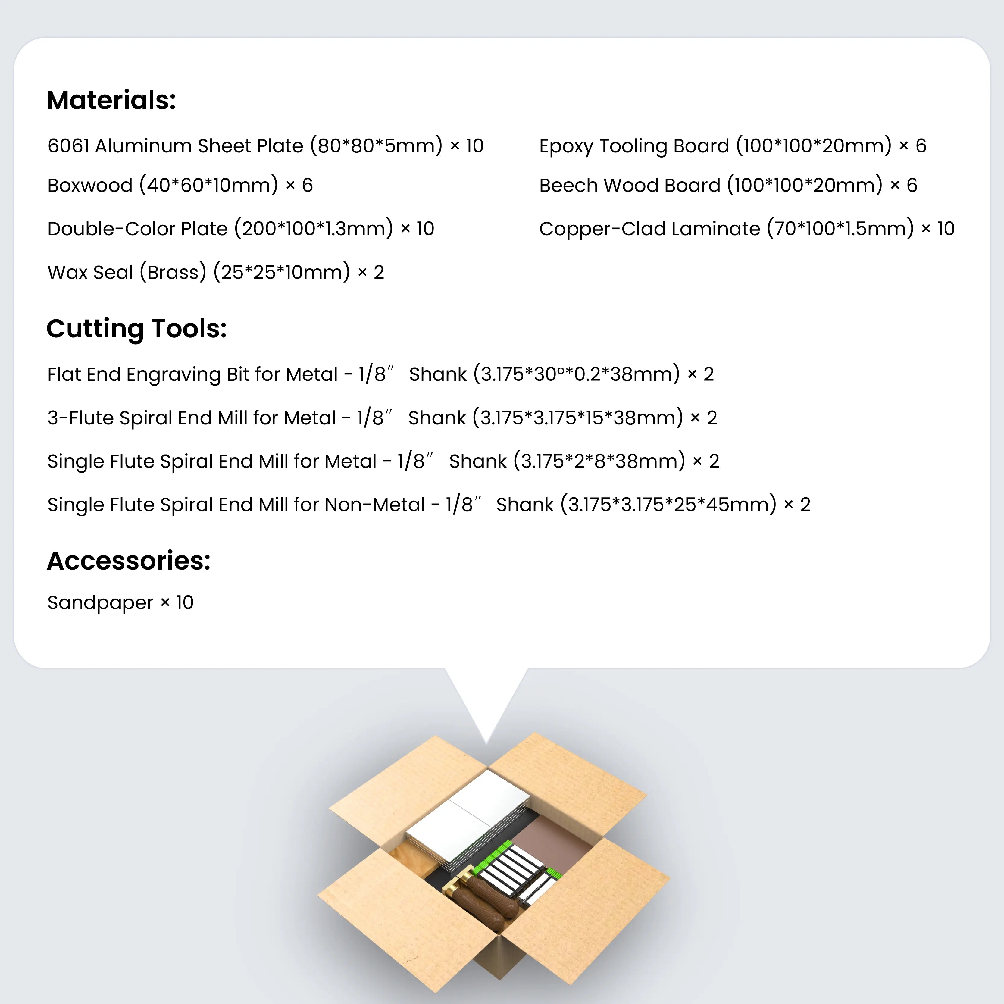 HiMill D1 CNC Kit for milling, engraving, and cutting aluminum, wood, and brass. Includes pro end mills and bits.