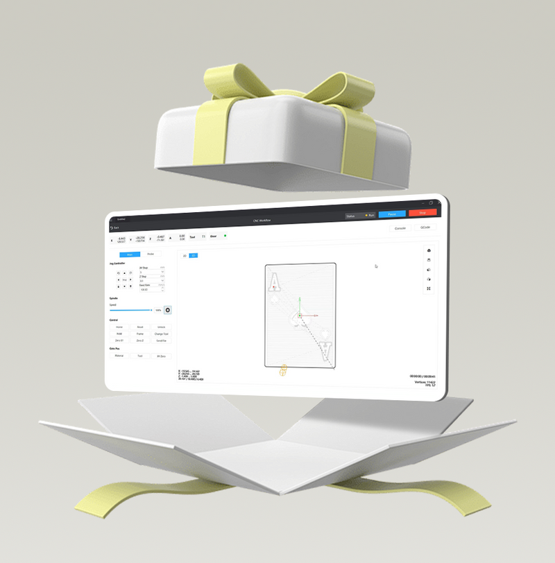"MaxmakeLAB free forever professional CNC control software for HiMill D1S desktop CNC, no-subscription CAM suite with powerful, user-friendly features"