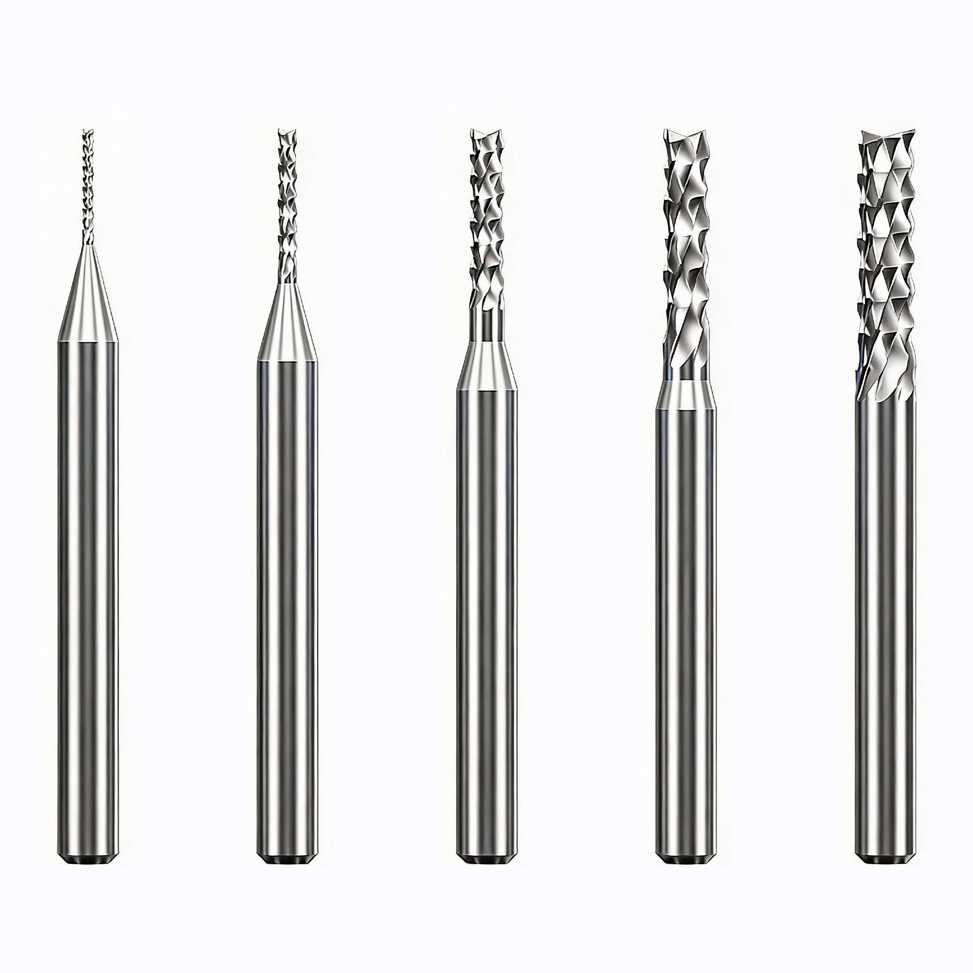 10-piece Solid Carbide PCB Corn Router Bit Set by MAXMAKE.