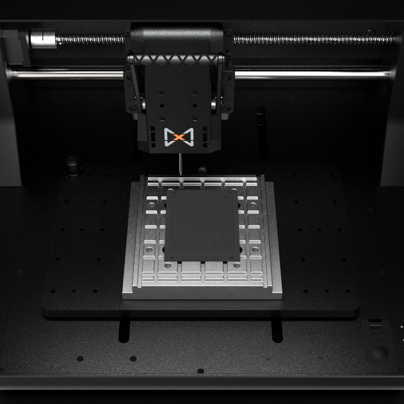 MAXMAKE vacuum adsorption platform closeup – precision grid and sealing design for CNC